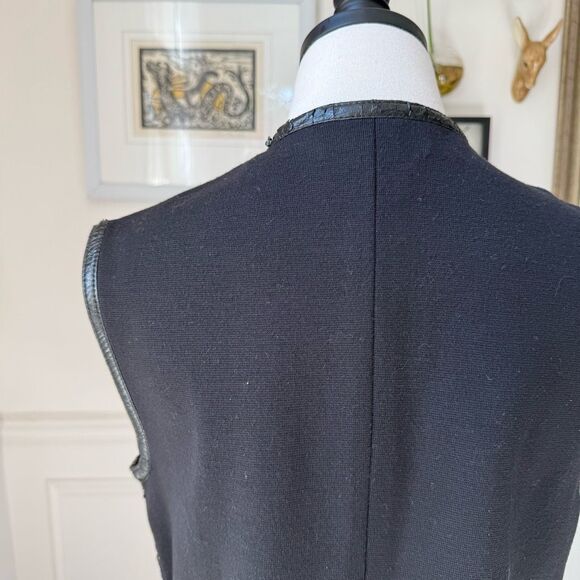 Vintage 70s Carnaby Faux Brindle Fur Longline Zip Vest M L - Picture 9 of 10